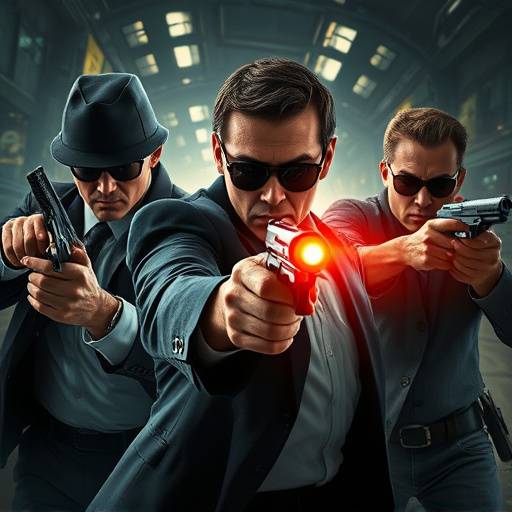 Affiche d'une série d'action avec des agents secrets en mission