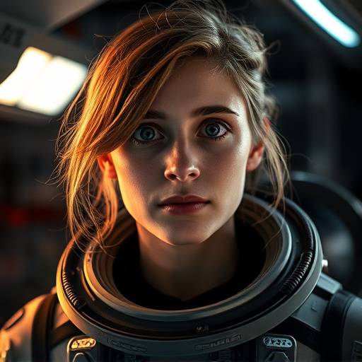 Photo de Léa Martin, actrice jouant le rôle de l'ingénieure spatial Claire Bernard